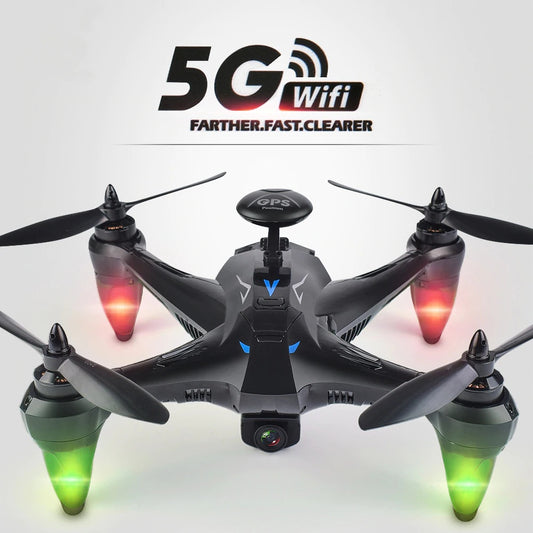 Quadcopter mit Automatischer Rückkehr, Weitwinkel Kamera 5G WiFi FPV Dual GPS 720P/1080P Drohne